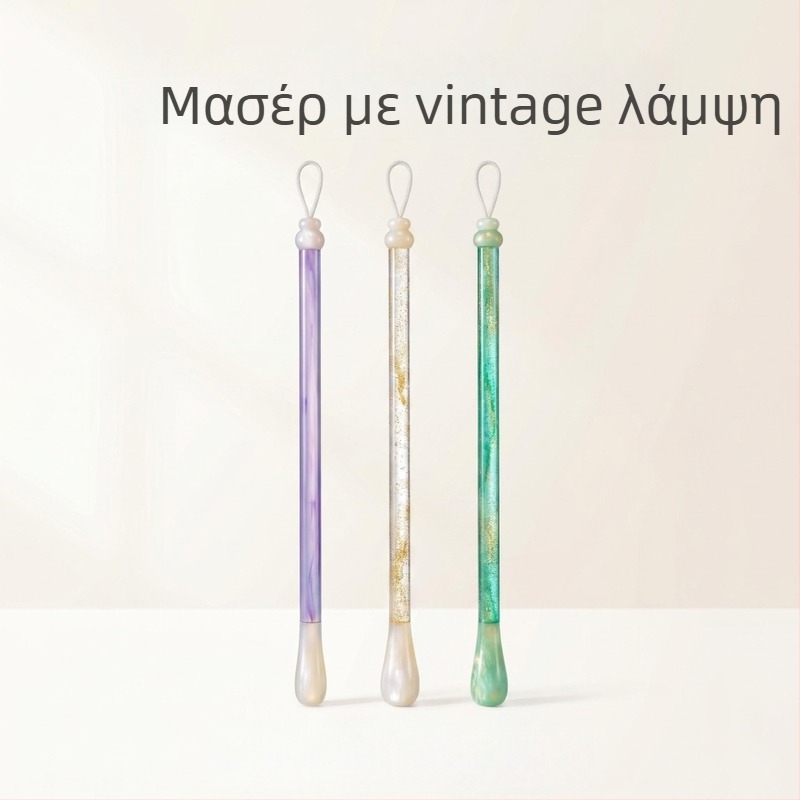 Διαφανείς πολύχρωμες ακρυλικές χάντρες, λαβή πινέλου για καλλιγραφία, εργαλεία καλλιγραφίας и πολιτιστικά αξεσουάρ