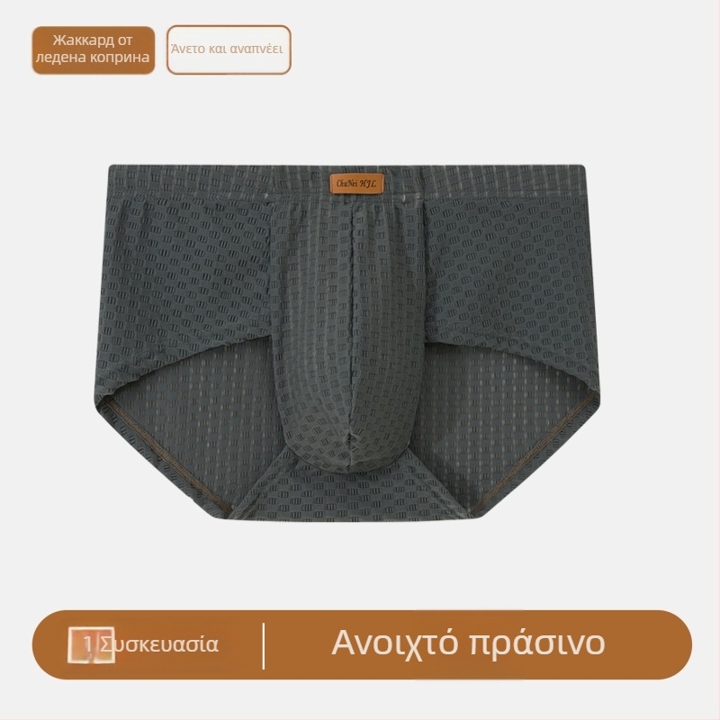 Ice Silk ανδρικά εσώρουχα – διαπνοή, γρήγορο στέγνωμα, μποξέρ με μονόχρωμο ζακárντ