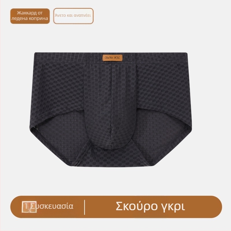Ice Silk ανδρικά εσώρουχα – διαπνοή, γρήγορο στέγνωμα, μποξέρ με μονόχρωμο ζακárντ
