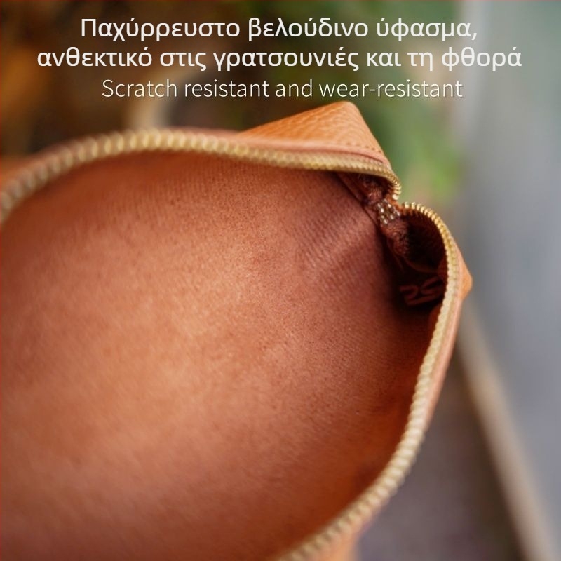 Δερμάτινο μινιμαλιστικό νεσεσέρ για μολύβια, φορητό, μικρή χωρητικότητα, σακούλι γραφικών ειδών με θήκη προστασίας στυλό