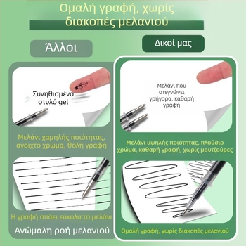 100 ανταλλακτικά μελανιού γέλης μαύρου χρώματος για στυλό με ακίδα και κεφαλή σφαίρας, αναπλήρωση για φοιτητική χρήση