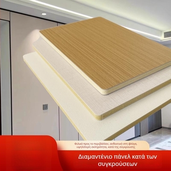 Ανθεκτικό στις πρόσκρουσεις πάνελ τοίχου από ανθρακούχο κρύσταλλο για εσωτερική διακόσμηση – ολοκληρωμένο πάνελ τοίχου με φινίρισμα ξύλου