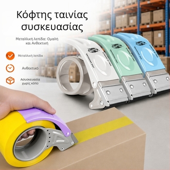 Βαρύς μεταλλικός σφραγιστήρας κιβωτίων με διαφανή διανομέα ταινιών