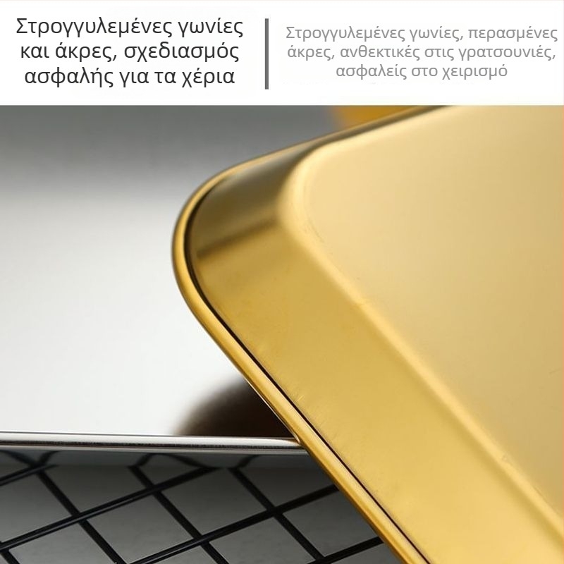 Δίσκος σνακ από 304 ανοξείδωτο ατσάλι, κορεατικού στυλ, δίσκος για κρύα πιάτα, για νηπιαγωγείο, δίσκος για μπάρμπεκιου, βορειοευρωπαϊκό επίπεδο δίσκου, δίσκος φρούτων
