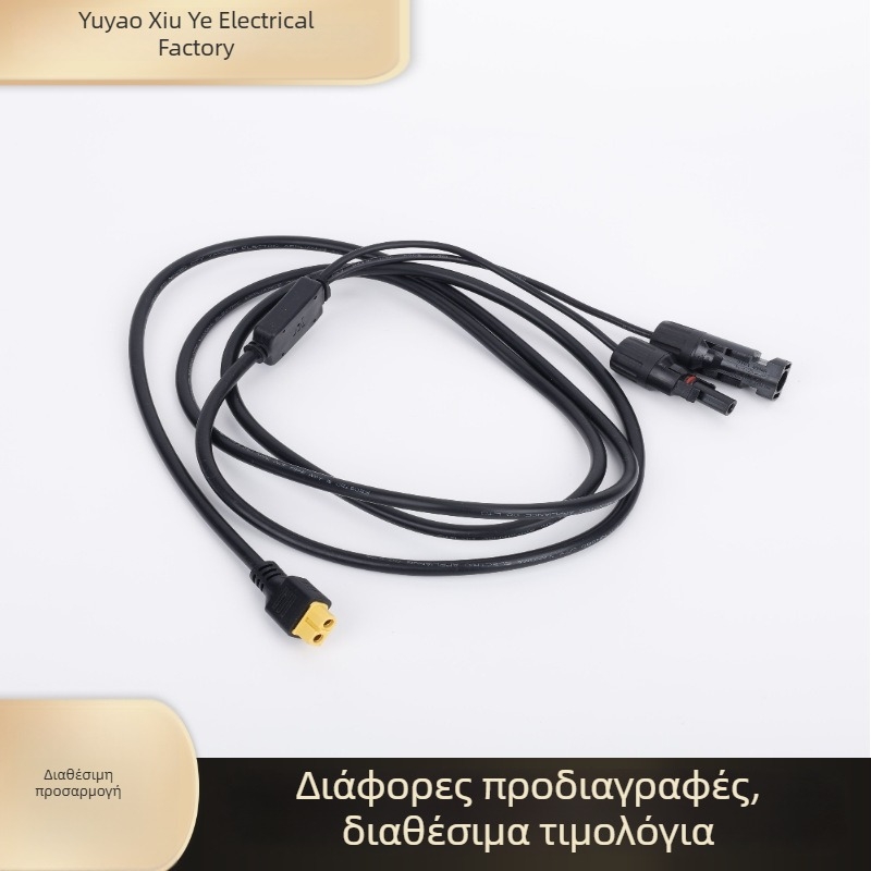 Xt60–MC4 καλώδιο σύνδεσης για φωτοβολταϊκά, αδιάβροχο καλώδιο με κόκκινους και μαύρους συνδετήρες