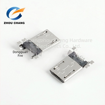 Συνδετήρας USB Micro-B, 5 ακίδες, 180°, SMT τοποθέτηση σε PCB