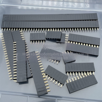 Θηλυκό header μίας σειράς, απόσταση 2,54 mm, υποδοχή/θήκη με πιν, 1×2P, 3P, 4P, 5P, 6P, 40P