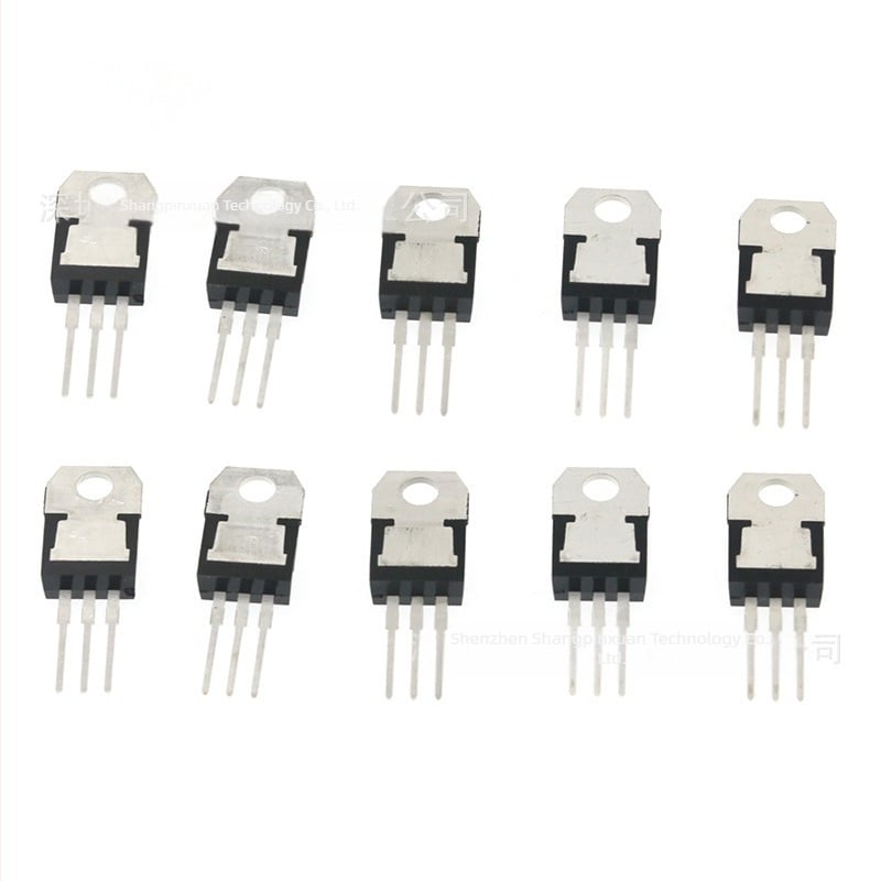 LM317T TO-220 σειρά ισχυρός ρυθμιστής τάσης με τρεις ακίδες, 50 τεμάχια, 10 παραλλαγές