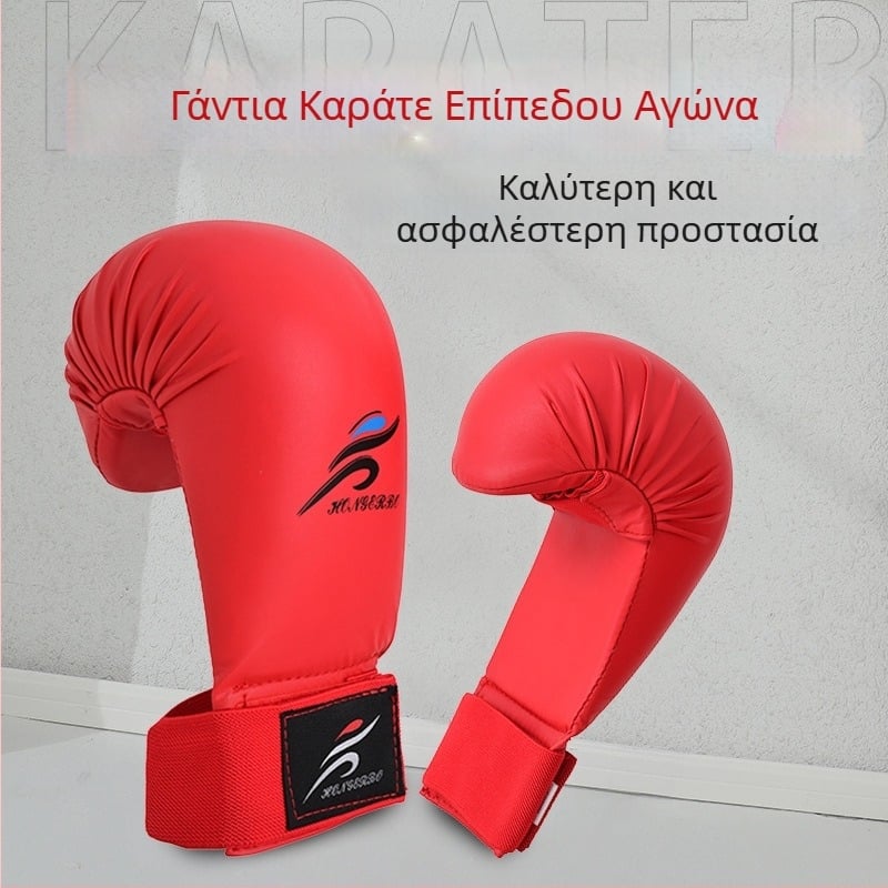 Γάντια Καράτε για παιδιά και ενήλικες, παχύτερα γάντια πυγμαχίας, προστατευτικός εξοπλισμός για εκπαίδευση σάντα, υποστήριξη καρπού με απορρόφηση κραδασμών, επαγγελματικής ποιότητας