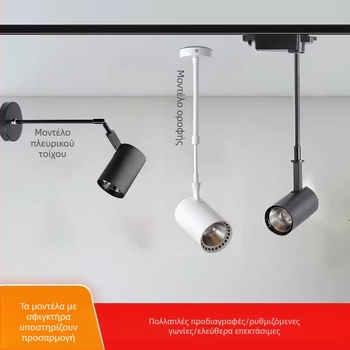 LED προβολέας μακριού βραχίονα για εκθέσεις και γάμους, COB προβολέας με κλιπ για φόντο γκαλερί, ρυθμιζόμενη επιφανειακή εγκατάσταση, μακριά ράβδος φωτισμού