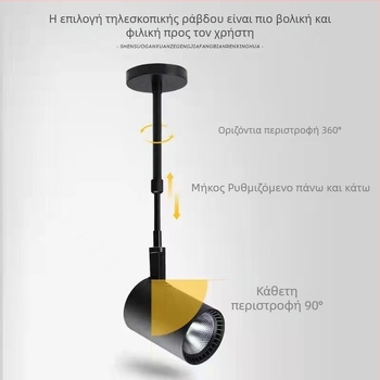 LED προβολέας μακριού βραχίονα για εκθέσεις και γάμους, COB προβολέας με κλιπ για φόντο γκαλερί, ρυθμιζόμενη επιφανειακή εγκατάσταση, μακριά ράβδος φωτισμού