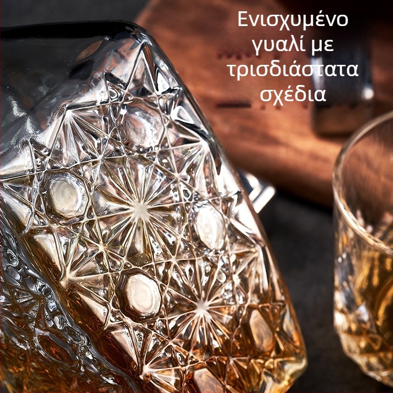 Κρυστάλλινο γυάλινο ντεκαντέρ με καπάκι για κρασί και ουίσκι