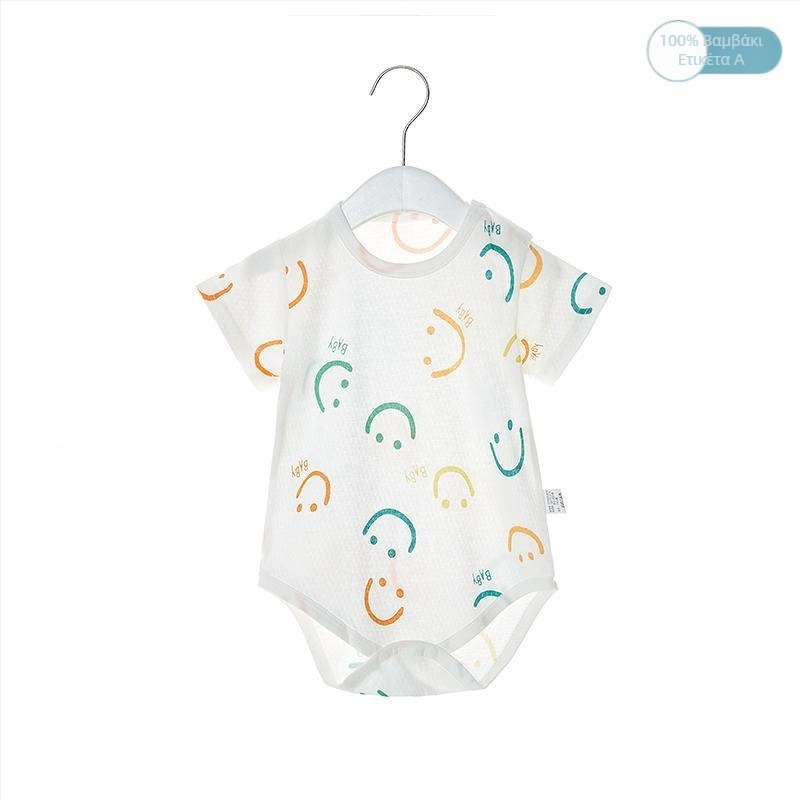 Καλοκαιρινό φορμάκι για μωρά, κοντό μανίκι, λεπτό βαμβάκι, για νεογνά