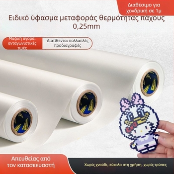 Πλάτος 1 μ., Πάχος 0,25 mm, θερμοανθεκτικό ύφασμα σιδερώματος για φούζ μπιτς, παχύ, επαναχρησιμοποιούμενο, με επίστρωση teflon