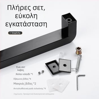 Ζεύγος χειρολαβών από ανοξείδωτο ατσάλι με τετράγωνο σωλήνα, για γυάλινές πόρτες και πόρτες γραφείου, μαύρο ροζ χρυσό