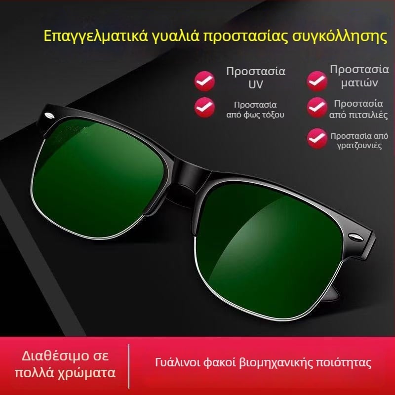 Γυαλιά προστασίας για συγκόλληση με UV προστασία, αντι-ανακλάσεις και προστασία από τόξο
