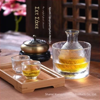 Σετ γυάλινα ποτήρια για οικιακή χρήση, διαφανές ντέκαντερ για αλκοολούχα ποτά και σετ σακέ, μινιμαλιστικό στυλ