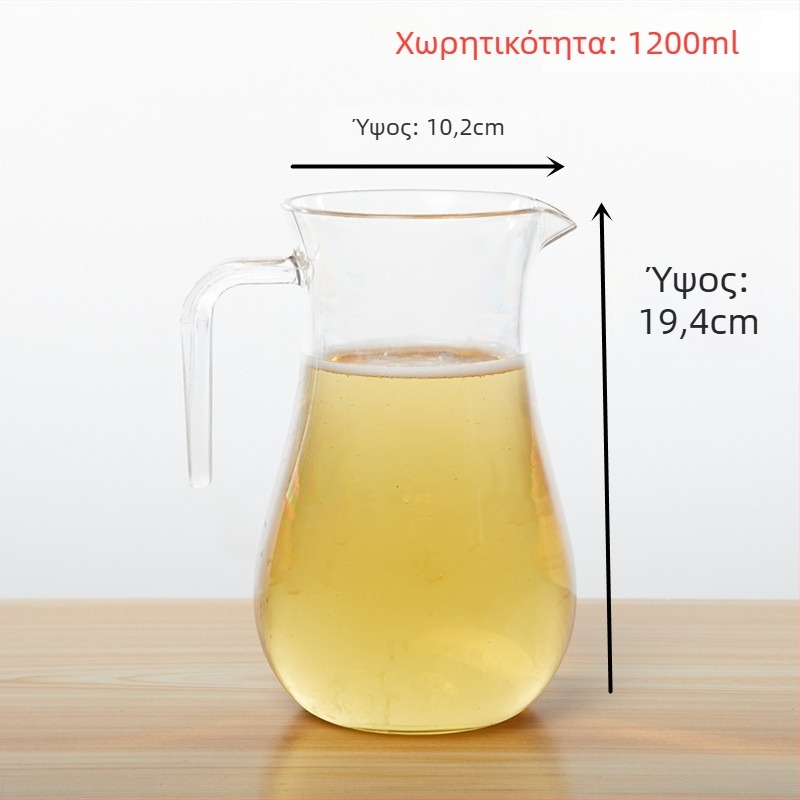 Ακρυλικό ντεκαντέρ με χερούλι, διαφανής διανομέας για λικέρ και χυμό, χωρητικότητα πάνω από 1000 ml