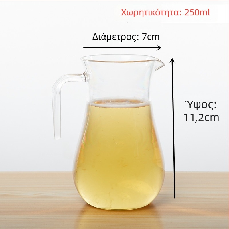 Ακρυλικό ντεκαντέρ με χερούλι, διαφανής διανομέας για λικέρ και χυμό, χωρητικότητα πάνω από 1000 ml