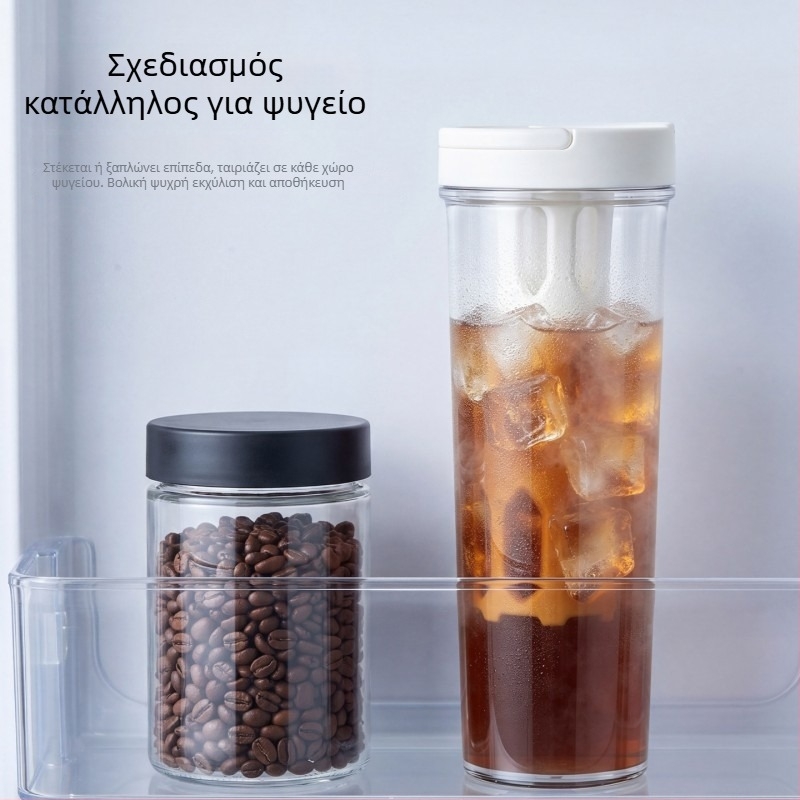 Κανάτα Cold Brew καφέ 1000 ml – μεγάλη χωρητικότητα για φρουτοτσάι, μαύρο καφέ και κρύο νερό, φορητή