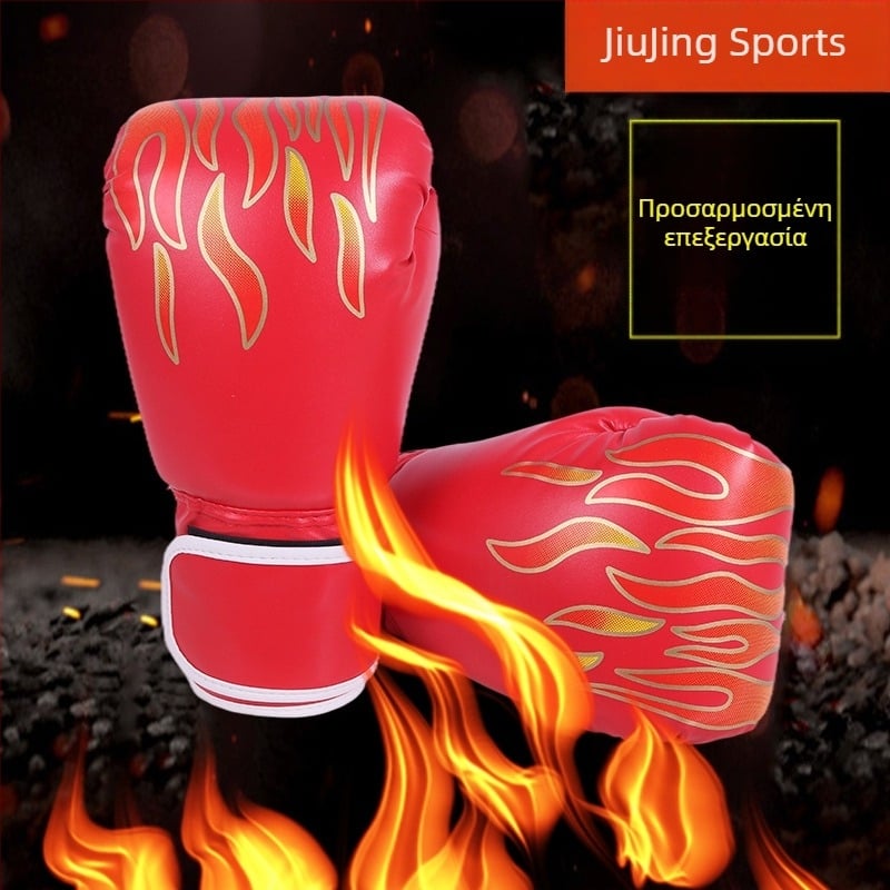 Διαπνέοντα γάντια πυγμαχίας Muay Thai για ενήλικες και παιδιά, εκπαιδευτικά γάντια PU, μοντέλο QJ-1