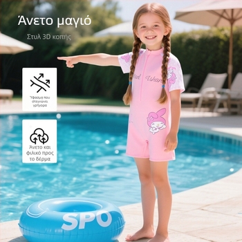 Νέο μοντέλο παιδικό ολόσωμο μαγιό για κορίτσια, γλυκό καρτούν μοτίβο, παραλία
