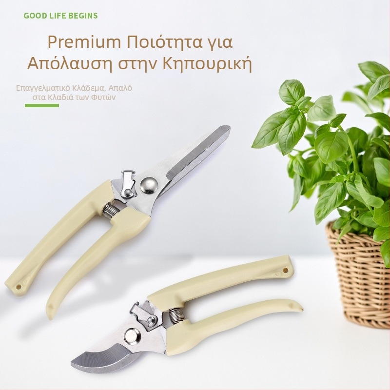 Ανοξείδωτες ψαλίδες κήπου για κλάδεμα κλάδων και συγκομιδή φρούτων σε οπωρώνα