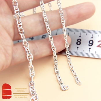 S925 ασήμι, ιαπωνική αλυσίδα DIY, χειροποίητο βραχιόλι, κολιέ και βραχιολάκι αστράγαλος, ημιτελής αλυσίδα από ασήμι