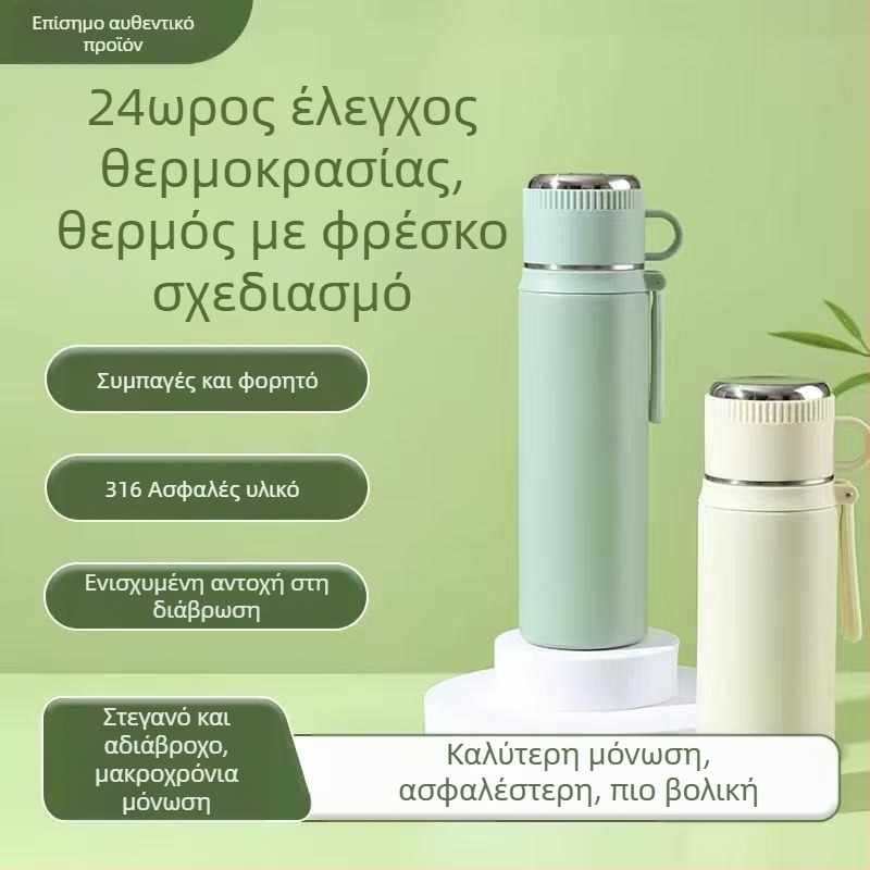 Νέο μοντέρνο φορητό ποτήρι άμεσης πόσης από ανοξείδωτο ατσάλι 316, με μεγάλη χωρητικότητα, κατάλληλο για άνδρες και γυναίκες, αθλητισμό και εξωτερικούς χώρους