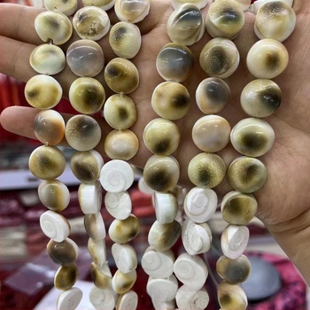 Φυσικές χάντρες από κοχύλια για DIY κοσμήματα και διακόσμηση ενυδρείου, σετ ημιτελών αξεσουάρ με μικρά διακοσμητικά, 12 mm
