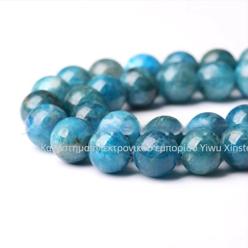 Μπλε χάντρες από απατίτη, στρογγυλές, 8 mm – εξαρτήματα κοσμημάτων για DIY