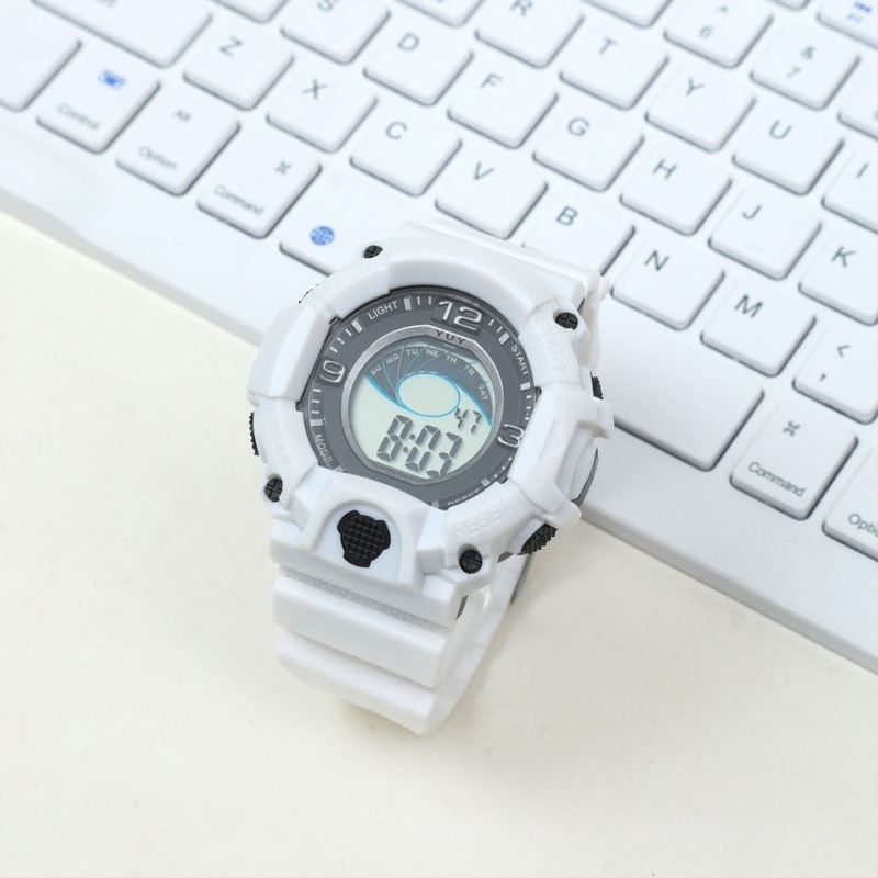 MXH ηλεκτρονικό ρολόι, αδιάβροχο μέχρι 10 m, ανθεκτικό στις κραδασμούς, φωτεινό, για εφήβους αγόρια, μοντέρνο νεανικό στυλ, καντράν 37 mm, λουράκι από σιλικόνη
