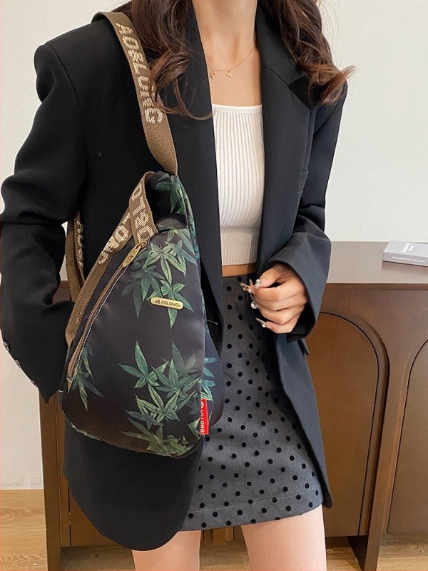 Γυναικεία crossbody τσάντα σε στιλ dumpling, φθινόπωρο-χειμώνας 2024, ταξιδιωτική τσάντα με προστασία από κλοπή и εκτύπωση dumpling