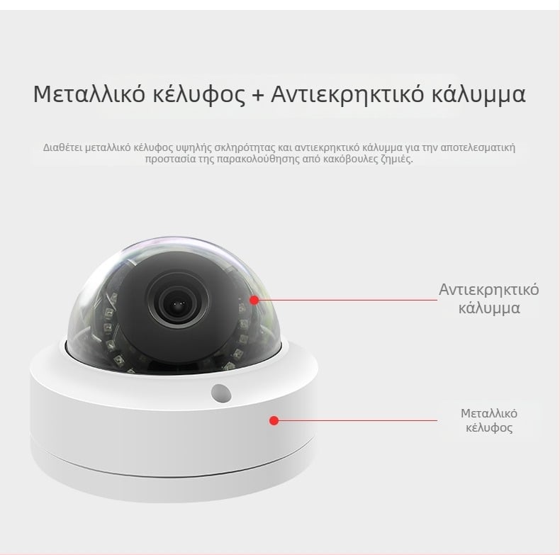 5 MP εσωτερική κάμερα επιτήρησης ημισφαίρικη HD, ανθεκτική σε εκρήξεις, οροφή εγκατάσταση, κατάλληλη για ανελκυστήρες