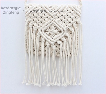 Νέα γυναικεία τσάντα ώμου-crossbody, καλοκαιρινή παραλία – πλεκτή τσάντα με φούντες, μικρή, κορεατικού στυλ