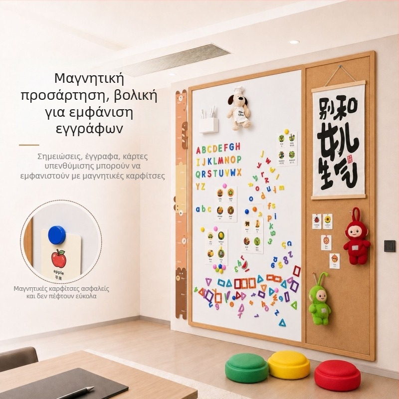 Εμαγιέ πίνακας: λευκός πίνακας, μαυροπίνακας και πίνακας φελλού, μαγνητικός πίνακας γραφείου και παιδικός πίνακας ζωγραφικής, προσαρμοζόμενος σε οποιοδήποτε μέγεθος