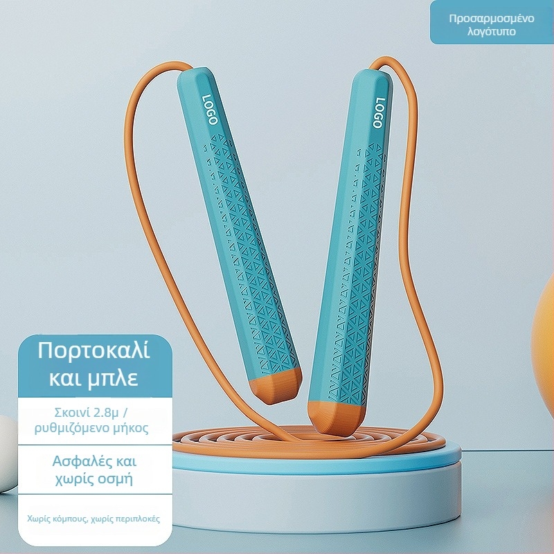 Παιδικό σκοινάκι ταχύτητας με μακαρόν χρωματιστές λαβές, χωρίς κόμπους, επαγγελματικό σκοινί προπόνησης για σχολική φυσική αγωγή