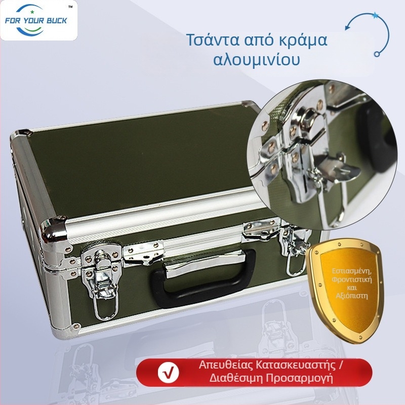Κλειδωμένο φορητό κουτί εργαλείων από κράμα αλουμινίου και κιτ πρώτων βοηθειών, μεγάλου χωρητικότητας