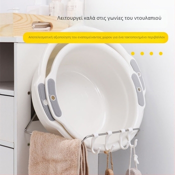 Ράφι αποθήκευσης νιπτήρα τοίχου από ανοξείδωτο ατσάλι για μπάνιο και κουζίνα