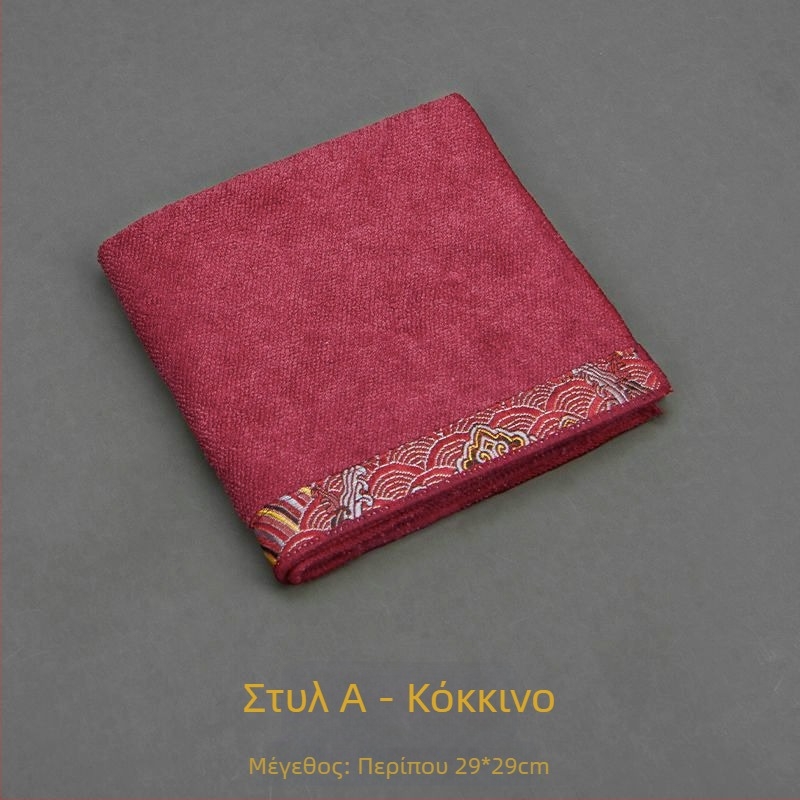 Cloud Brocade ύφασμα για τσάι, απορροφητική τετράγωνη πετσέτα, παχυνμένος τραπεζομάντηλο για τσάι, μεγάλο Zen στυλ, ιαπωνικός σχεδιασμός
