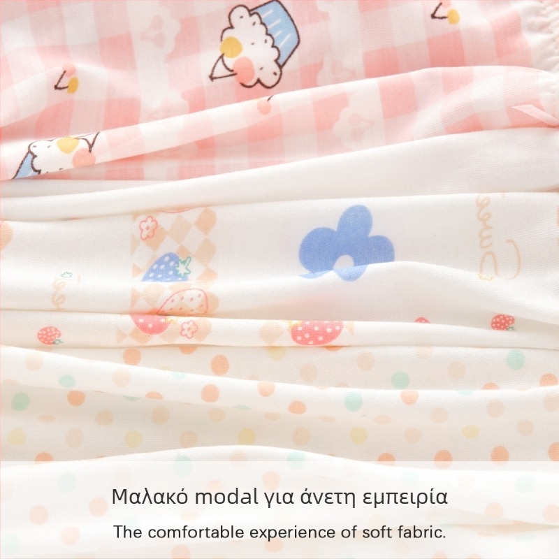Κοριτσίστικα εσώρουχα Ice Silk για φάση ανάπτυξης, καλοκαίρι λεπτό στυλ, μποξεράκια μέσης, 3-8 ετών.