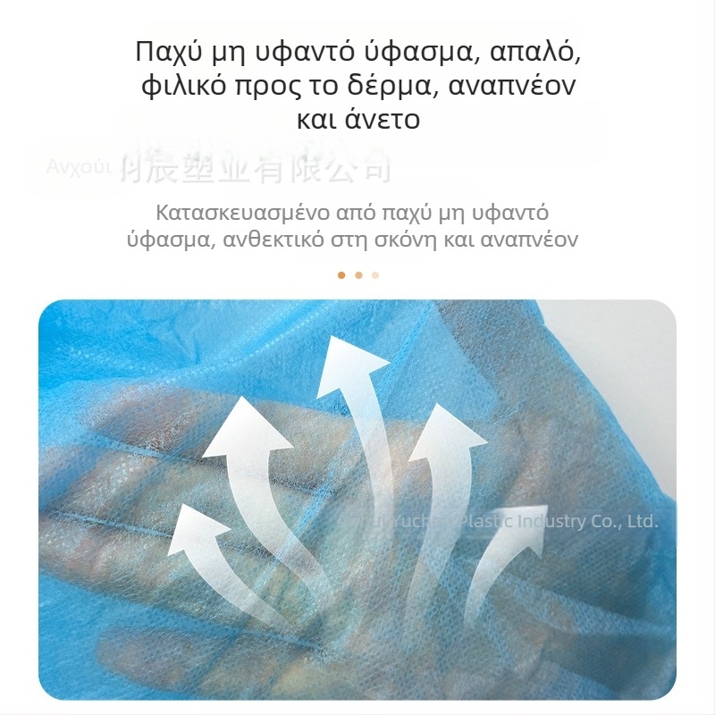 Μίας χρήσης μανσέτες από μη υφασμένες ίνες για γυναίκες, οικιακή καθαριότητα, προστασία από σκόνη, αδιάβροχες και διαπνέουσες