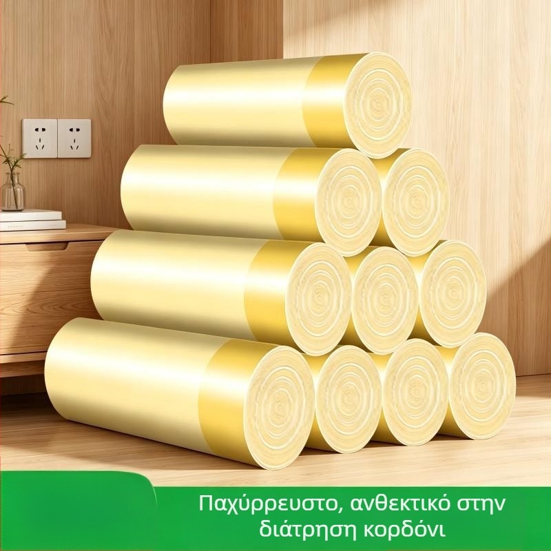 100 τεμάχια οικιακές σακούλες απορριμμάτων με κορδόνι, μεγάλου μεγέθους, παχιές, για κουζίνα