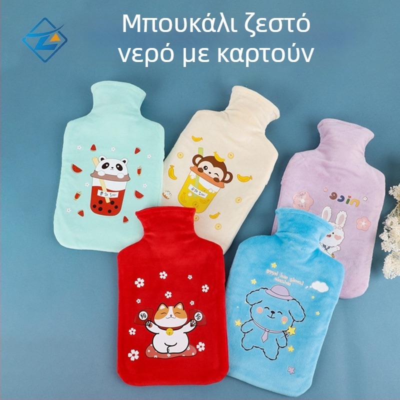 500 ml καουτσούκ θερμαντικό μπουκαλάκι νερού για οικιακή χρήση – ζεσταίνει χέρια και πόδια, πλήρωμα με νερό, παραδοσιακό παχύ σχέδιο