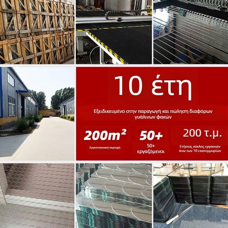 LED καθρέπτης μακιγιάζ με γυάλινη φακό, μονόπλευρο ακανόνιστο μικρό καθρέπτης, DIY κοπή σε ειδικά σχήματα από γυάλινο καλλυντικό καθρέπτη