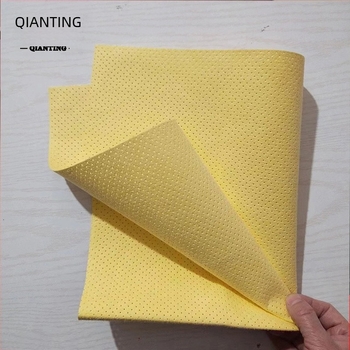 Διατρημένη παχιά microfiber πετσέτα καθαρισμού αυτοκινήτου, απορροφητική, χωρίς γραμμές, υφή δέρματος ελαφιού σε εμφάνιση Sea-Island Silk, μαγικό πανί