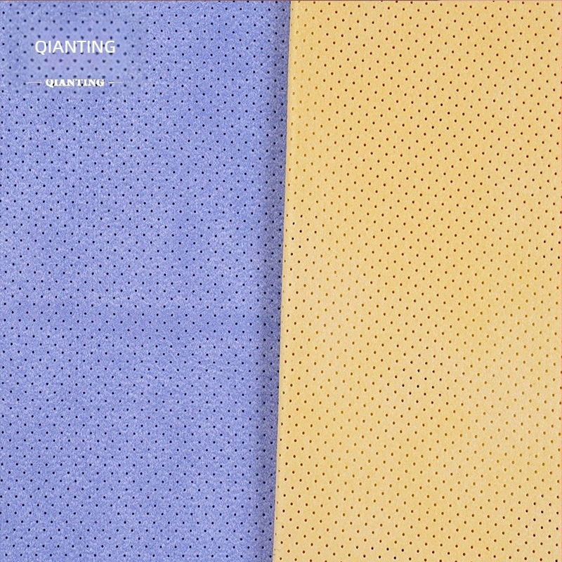 Διατρημένη παχιά microfiber πετσέτα καθαρισμού αυτοκινήτου, απορροφητική, χωρίς γραμμές, υφή δέρματος ελαφιού σε εμφάνιση Sea-Island Silk, μαγικό πανί