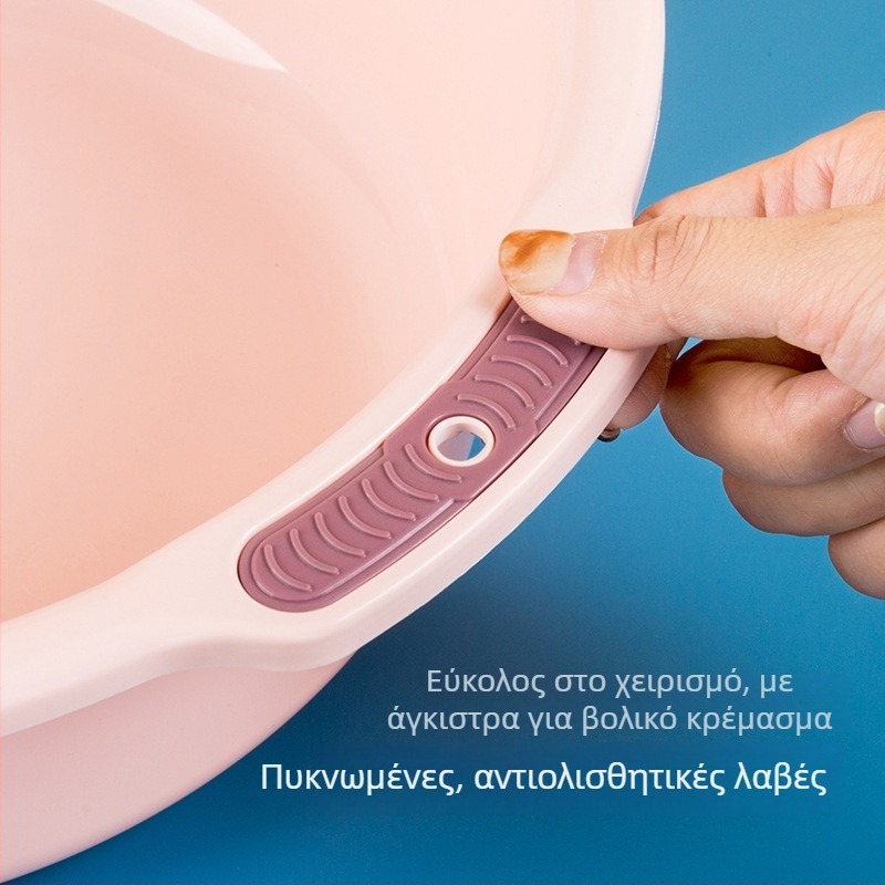Πλαστική λεκάνη οικιακής χρήσης για πλύσιμο προσώπου και ρούχων, διαθέσιμη σε ποικίλα μεγέθη, παχύτερη κατασκευή, κατάλληλη για φοιτητικές εστίες και πλύσιμο ποδιών