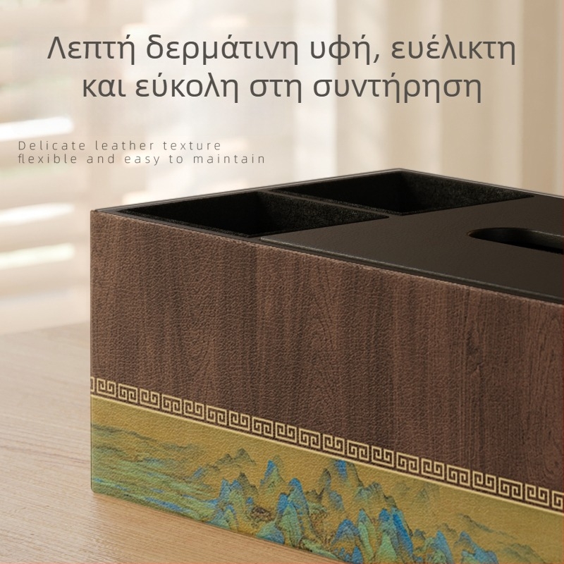 Δοχείο χαρτομάντιλων εμπνευσμένο από τη δυναστεία Σονγκ, μοντέρνο κινεζικό στυλ για οικία και σαλόνι, κομψή όψη με τηλεχειριστήριο, αποθήκευση τραπεζιού καφέ 2026