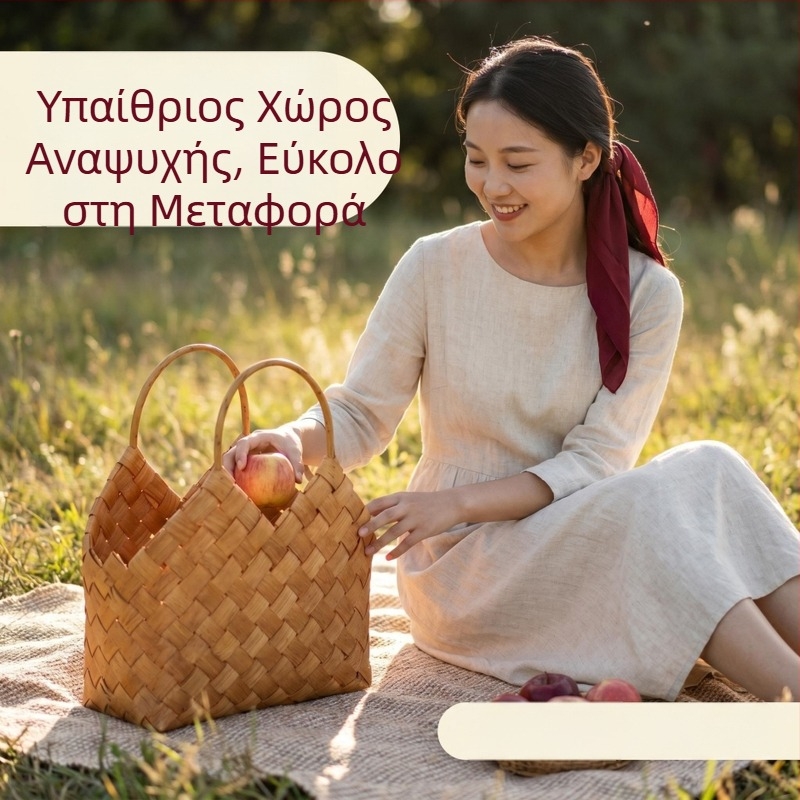 Νέος κινεζικός στυλ, χειροποίητο καλάθι από ξύλινες φέτες, πλεγμένο με το χέρι, για συσκευασία δώρων Mooncakes και Zongzi